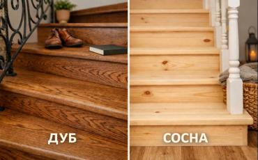 Ступени из дуба vs сосны: плюсы и минусы, долговечность